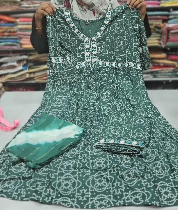 Nayra Cut Kurti with Bottom & Dupatta | TS1843